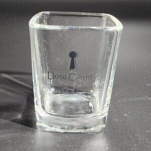Door County Distillery Shot Glass Wisconsin Collectible Barware Keyhole Design